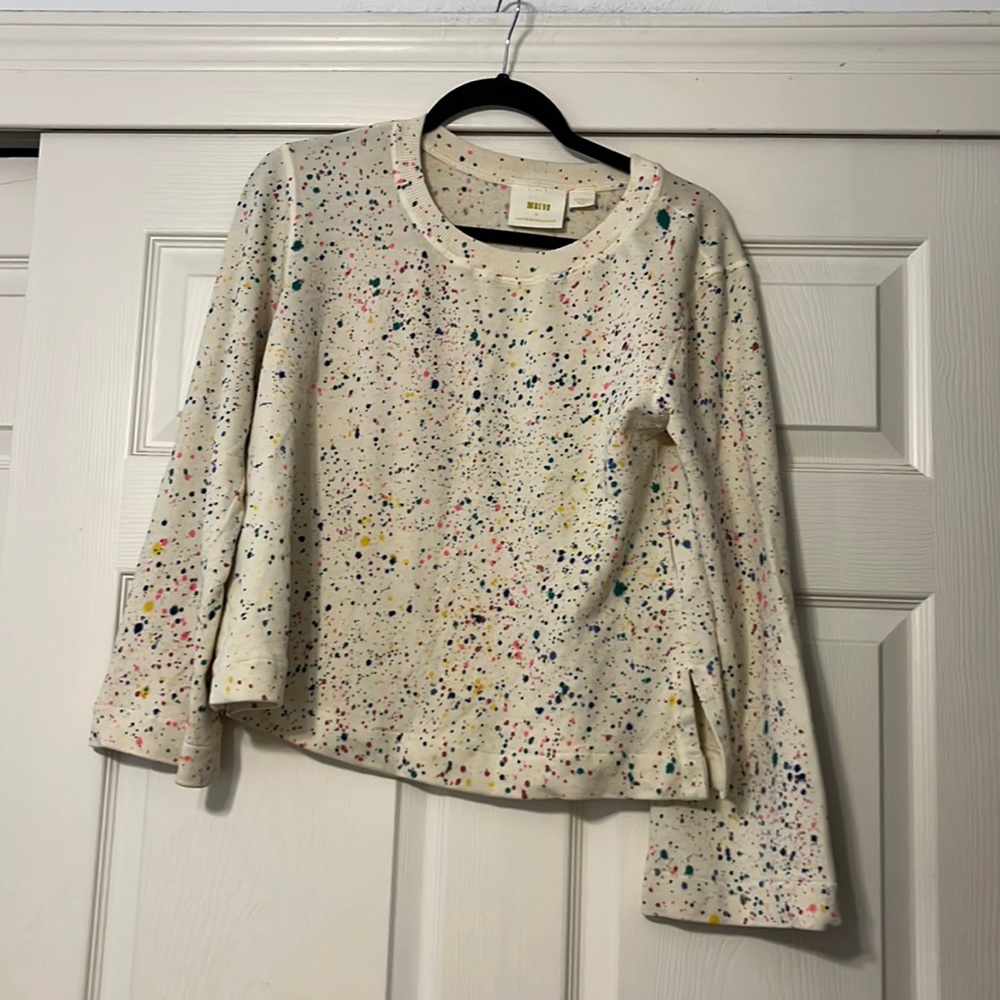 Anthropologie Multicolor Speckled Sweatshirt